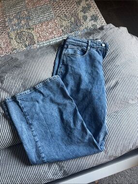 Pilcro Medium Blue Wide Leg Jeans
